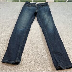 True Craft Men's Jeans Men's 32X32 Blue Tapered Dark Wash Slim Fit